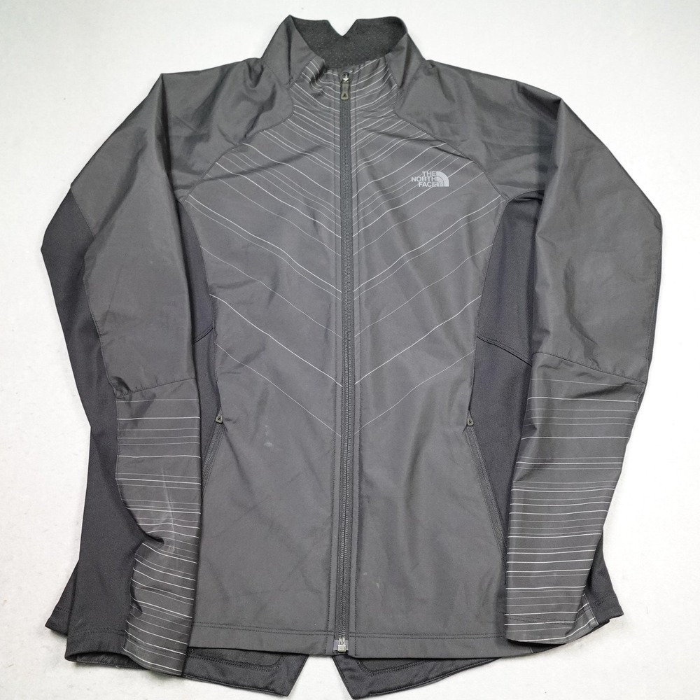 The North Face Jacket Womens Medium Gray WindWall FlashDry Running Full Zip
